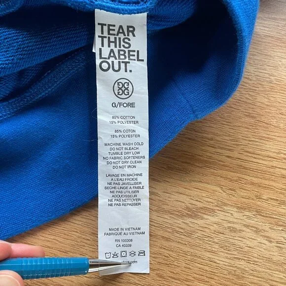 G/Fore French Women's Hooded Sweatshirt Gold Clothing Large - Picture 8 of 13